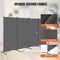 Oxford Fabric Iron Room Divider Screen Foldable Privacy Panels